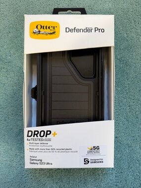OtterBox Defender Pro Black Rugged Case for Samsung Galaxy S23 Ultra